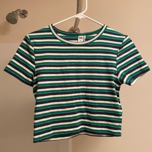 Striped crop t-shirt from Simons